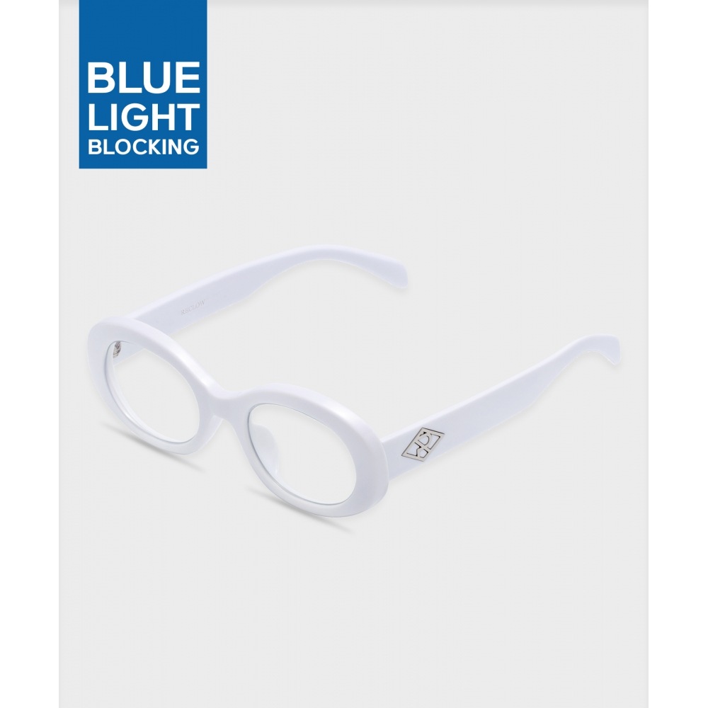 リクロー RC クリーム NO.1 ホワイトブルー遮光メガネ