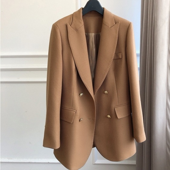 エレガントジャケット クラシカルジャケット カジュアルスーツジャケット ステッチ仕様 トップス アウター ジャケット 上着 スーツ ロング ロング丈 袖あり 長袖 Vネック 襟付き スリム Aライン 12,807円