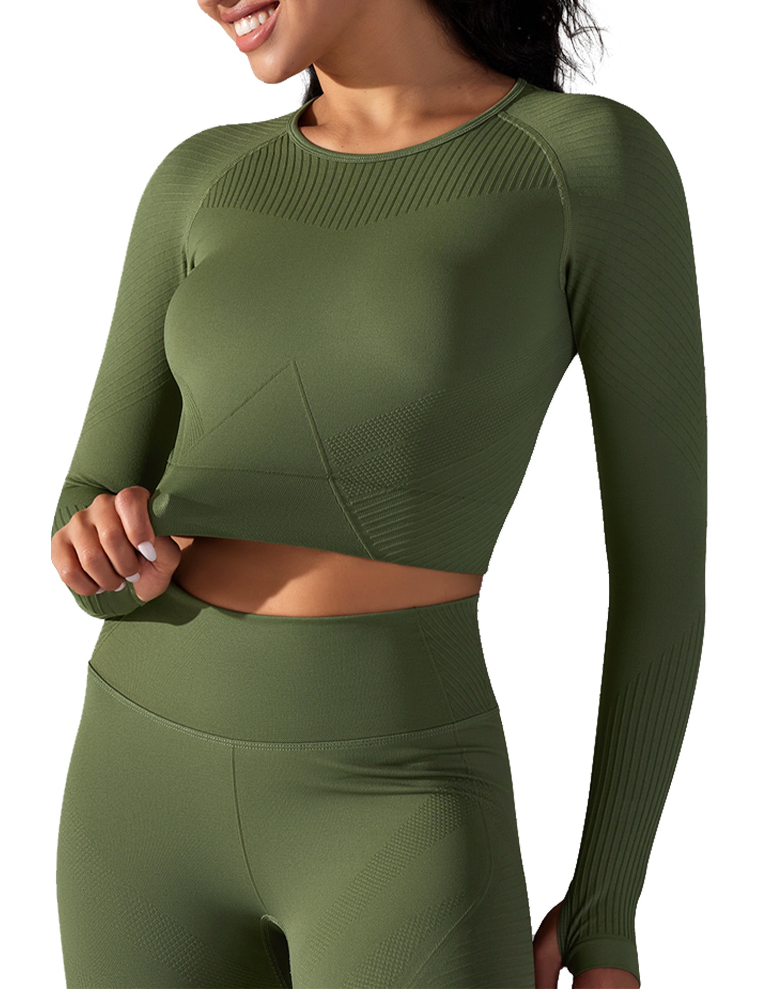 ヨガウェア レディース トップス 長袖 スポーツ ハイウエスト シャツ 吸汗速乾 丸ネック 指穴付き 肌着 UVカット フィットネス ランニング