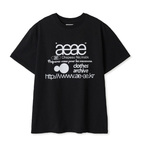 【aeae】 WEB LOGO T-SHIRTS : BLACK