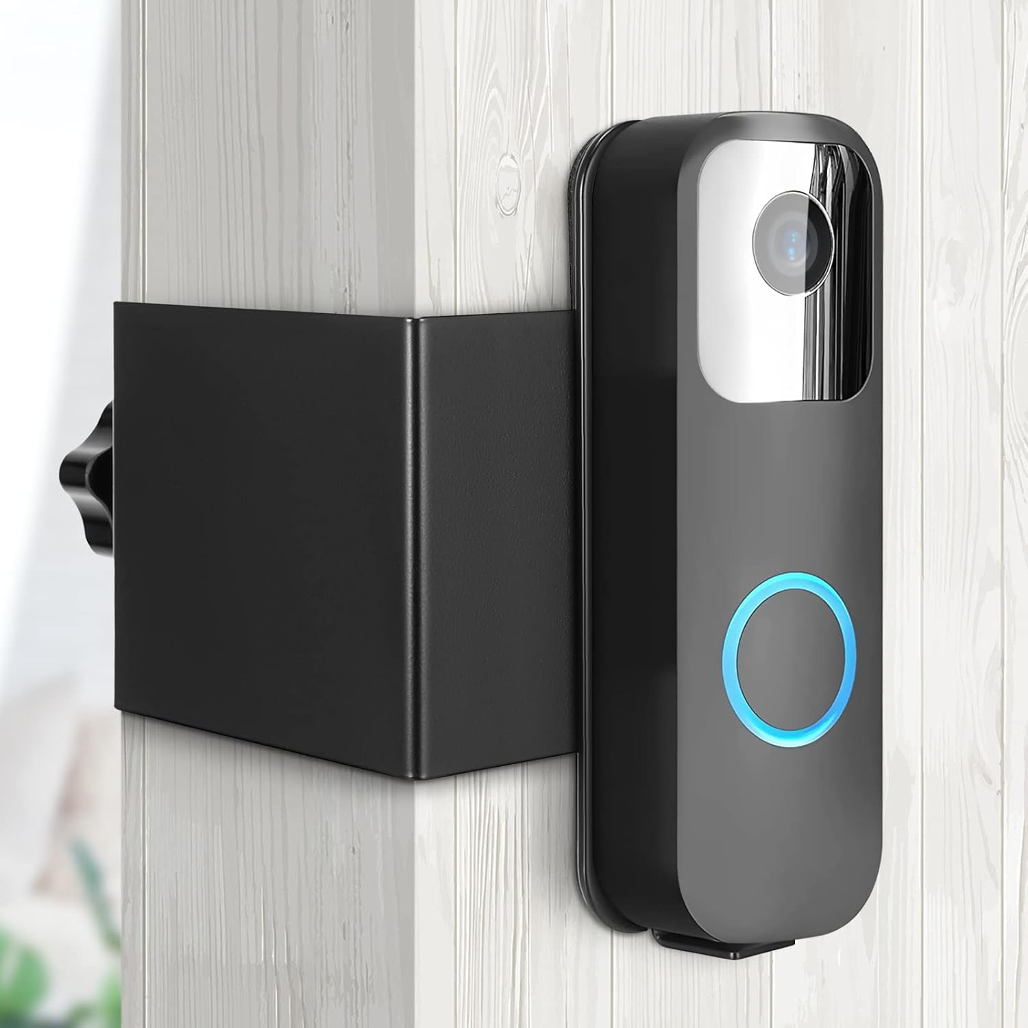 Blinkドアベル用ドアベルマウント ドリル不要 盗難防止ビデオドアベルホルダー ブリンクカメラ用 アパート賃貸人ホーム用 (ブラック)