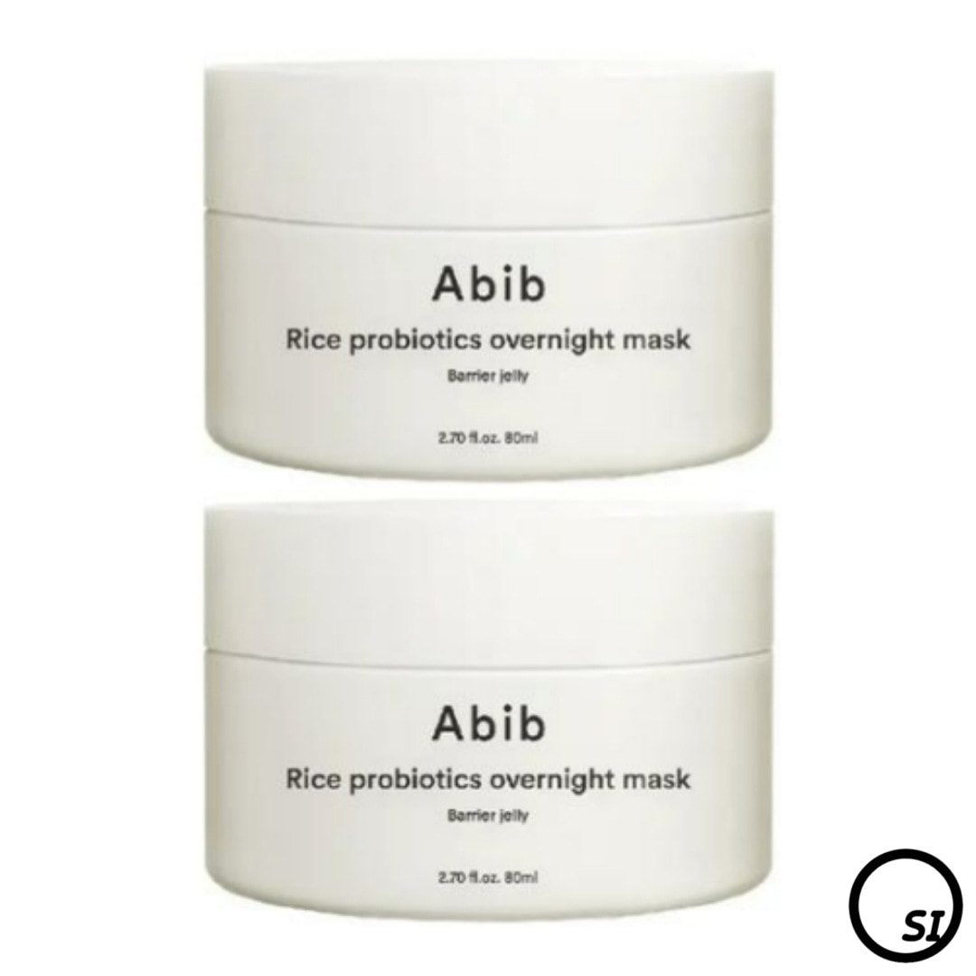 【1+1】ライス プロバイオティクス オーバーナイト マスク バリア 80ml x 2個