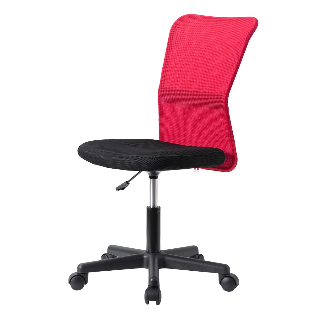 Red 【３脚】世界検査機関SGS規格最高ランク オフィスチェア メッシュ パソコンチェア デスクチェア オフィスチェアー PCチェア OAチェア 疲れにくい 肘無 Red