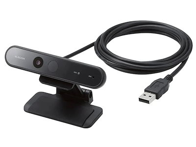 他サイト： エレコム　ELECOM　ウェブカメラ マイク内蔵 ブラック 有線 　UCAM-CF20FBBKの商品画像