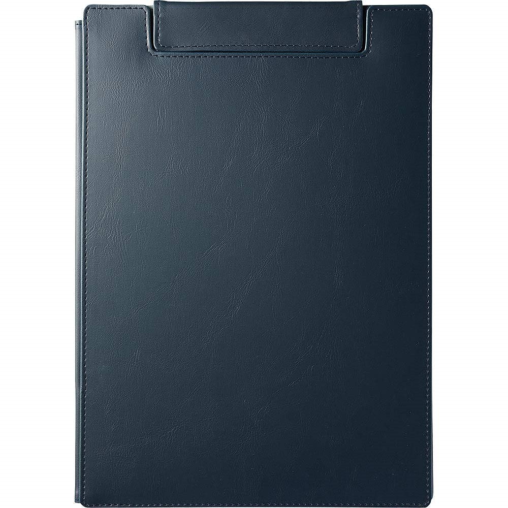 （まとめ買い）レザフェスU クリップボード カバー付 合皮 ネイビー 1932LUネイ [x3]