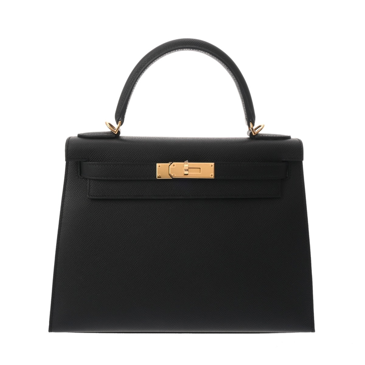 ケリー 28 外縫い 2WAY ブラック B刻印(2023年頃) レディース ヴォーエプソン ハンドバッグ 新同 中古 銀蔵