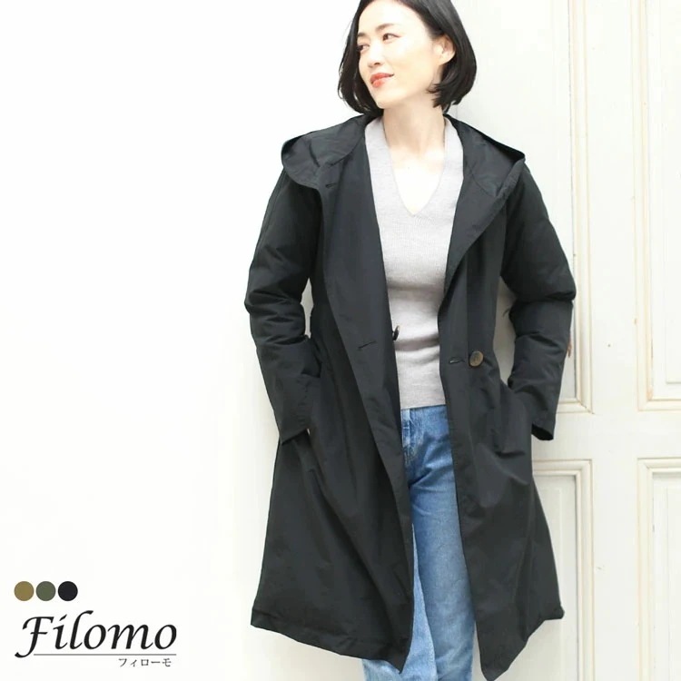 [Filomo]ダウンコートダブルデザインフード付きダウン80％