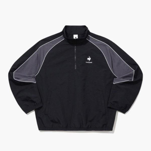 M ジャケット UQC QQ123LJK22-BLK カラーブロック ハーフジップアップ アノラック ジャケット / BLACK