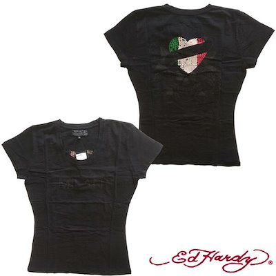 【セール】エドハーディー レディース 半袖 Tシャツ 【200種類の品揃え】 Ed Hardy MILAN LOVE KILLS SLOWRY ラブキル　ブラック ストーン  正規品 超名作/ラブキルスロウリィー 爆限定 エドハーディー Tシャツ Ed