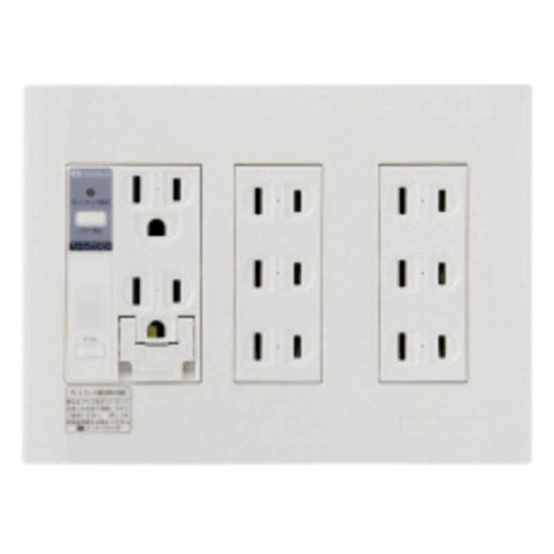 河村電器産業　プレトラックコンセント(多回路3連・簡易耐火枠付)　PTC3A15EE