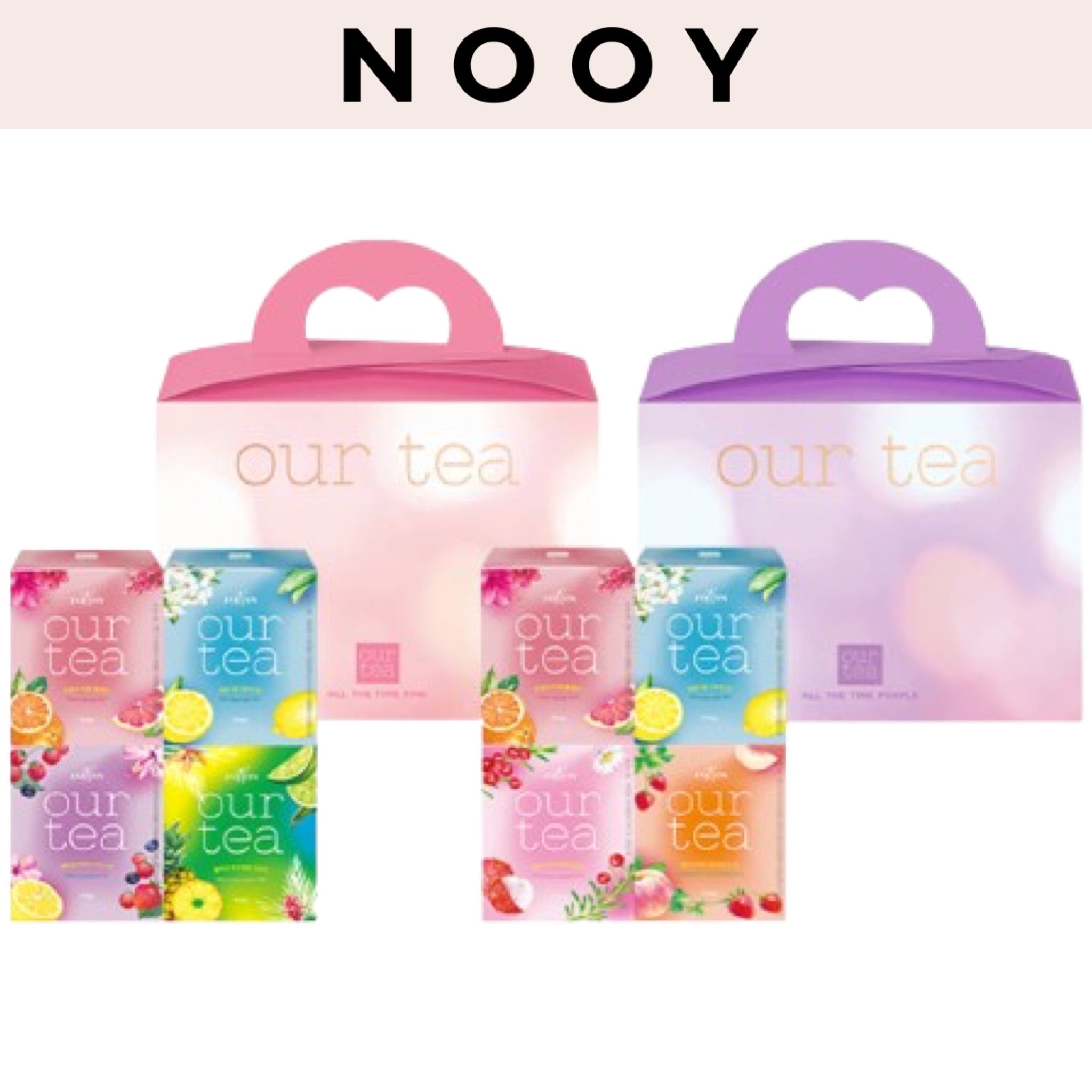 Our tea アワーティー オールザタイム ティーギフトセット4種類 4袋 セット(16袋) パープル / ピンク(選択1)ブレンドティーフルーツティー ドライフルーツプレミアムティー/アウォティギ