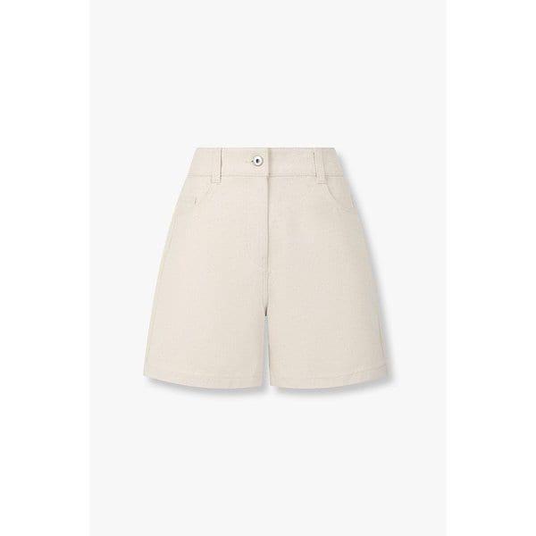 デニムツイルバックバンディングショートパンツ9176262983008