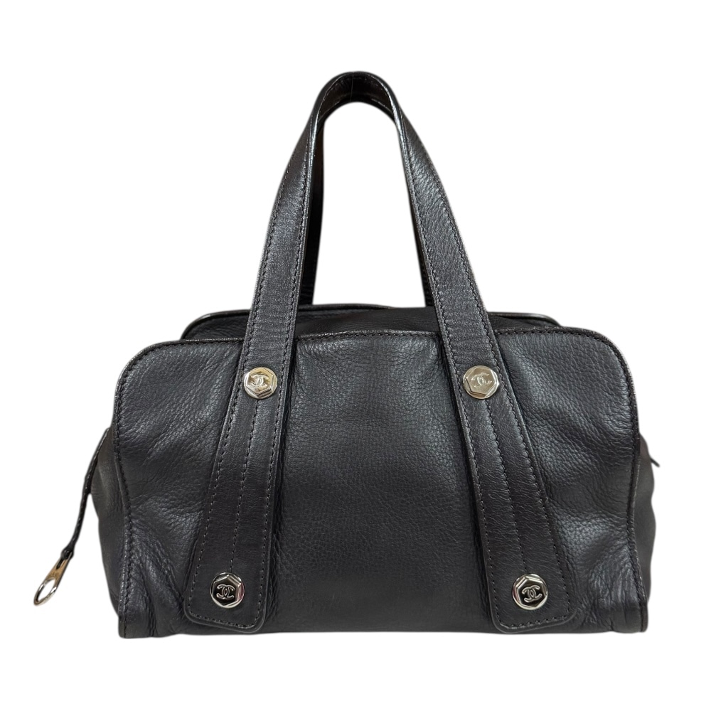 シャネル ミニボストンバッグ ココマーク ハンドバッグ レザー A29316 ブラウン CHANEL 中古 198,000円