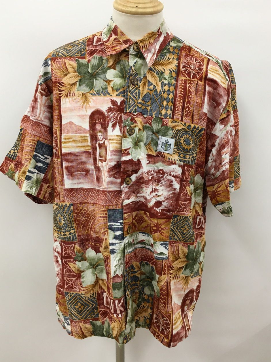 デュークカハナモク DUKE KAHANAMOKU シャツ L アロハシャツ メキシコ製 2603WR006