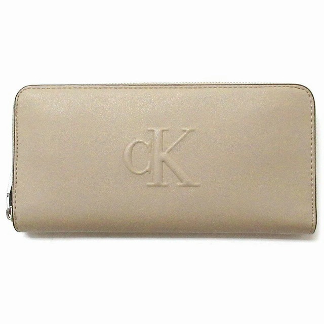 Calvin Klein カルバンクライン アウトレット サイフ ラウンドファスナー 長財布 ロゴ ベージュ 4K1005G 200 8,232円