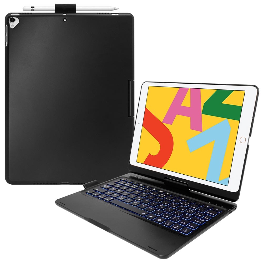 iPad 10.2 2021 第7/8/9世代 キーボードケース かな入力対応 360度回転機能 7色バックライト キーボード ワイヤレス Bluetooth