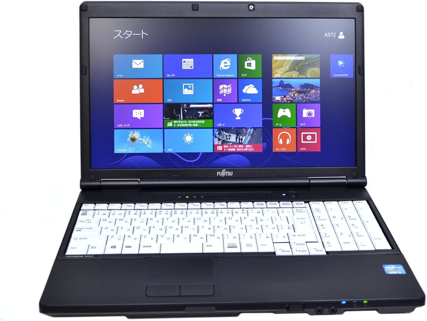 Windows8 64bitノートパソコン LIFEBOOK A572/FX Core i5 3320M2.60GHz メモリ4G 15.6型ワイド マルチ WiFi 3.0