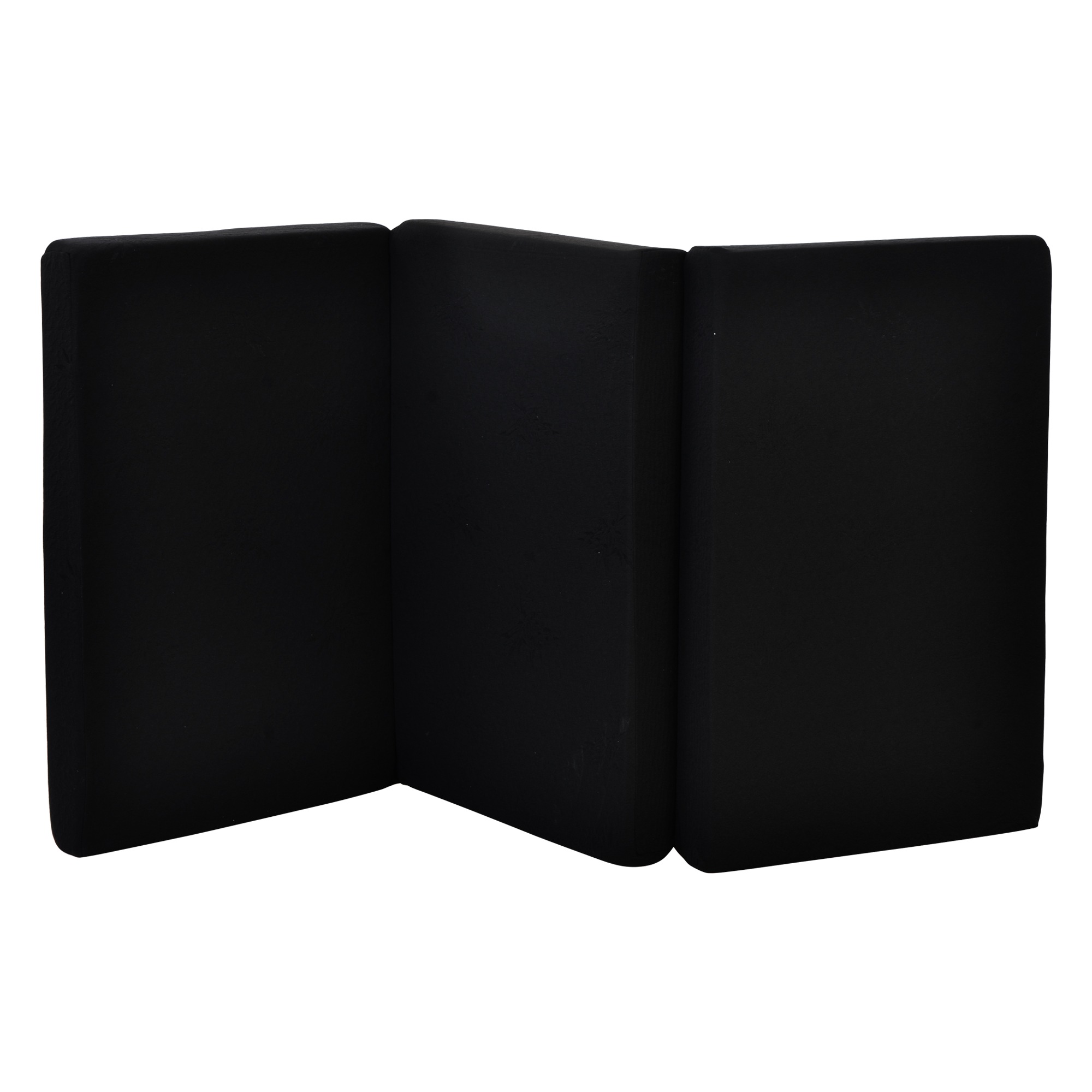 三つ折10cm高反発マットレス シングル ブラック 25D 120N S