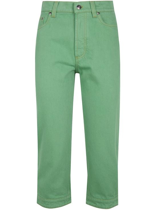 VERSACE Women Denim Pants 1023741 1A17871 1DB00 PALE GREEN
