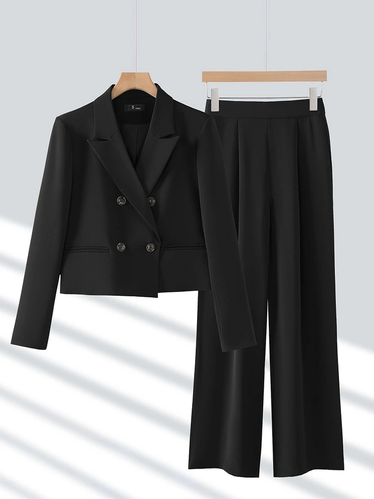 短款 西服 セットアップ 小柄 秋季 職業服 気質 レディース ファッション