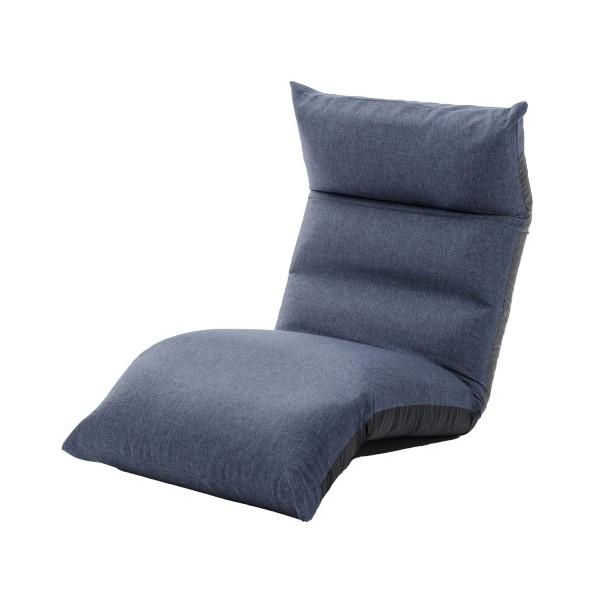 CELLUTANE WARAKU NO ARCH 座椅子 一人掛け デニム調インディゴブルー チェアーフット上下可動 日本製 A1147pr-626DBL メーカー直送