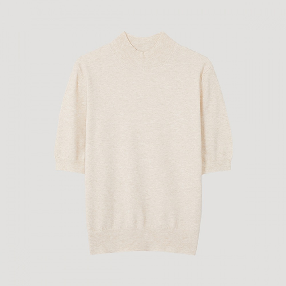 (シールズミス) モックネックハーフスリーブニット_SSKPOP12080_OT