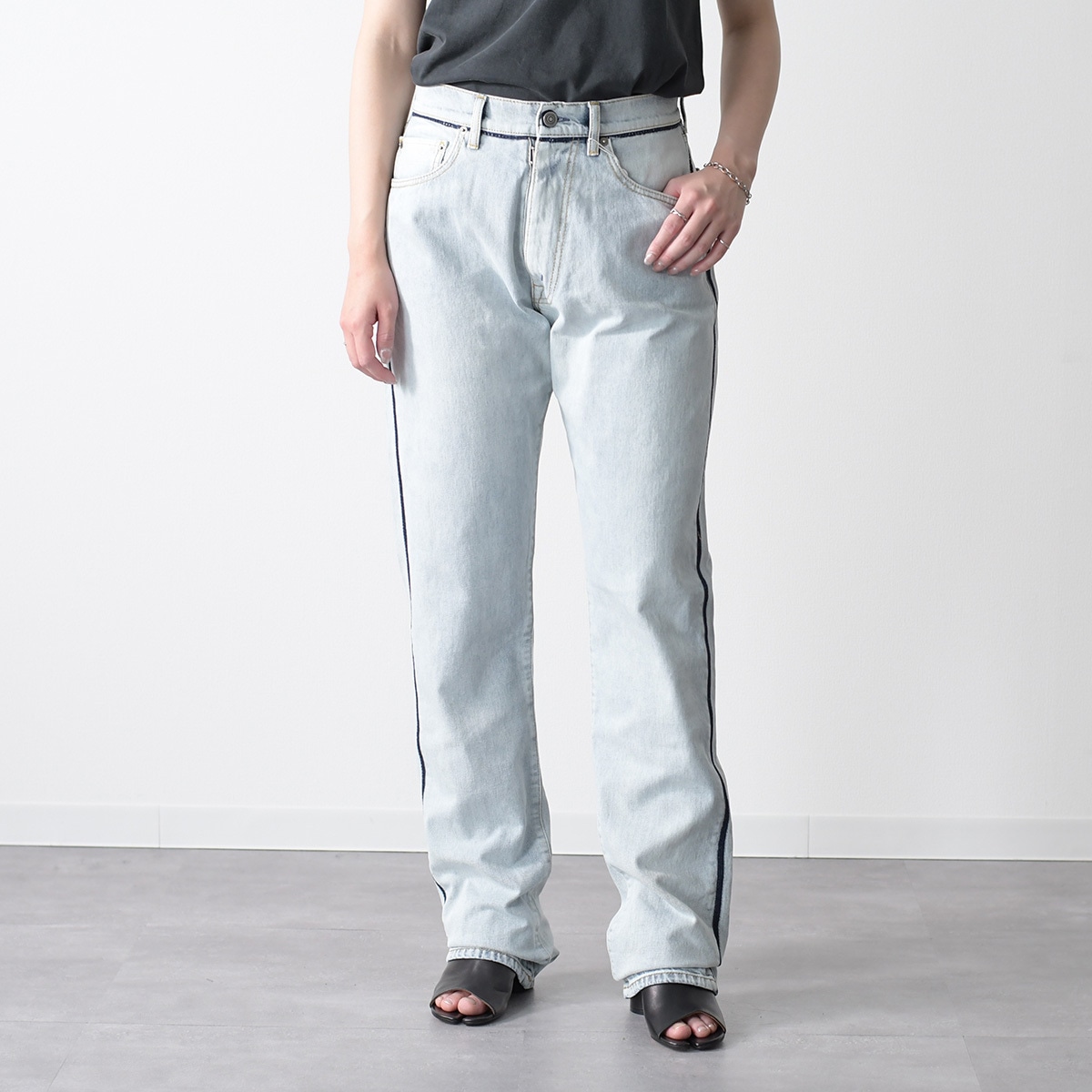 ジーンズ デニム ボトムス メモリーオブジーンズ S51LA0173S30870 レディース ライトブルー ストレートデニム ステッチ