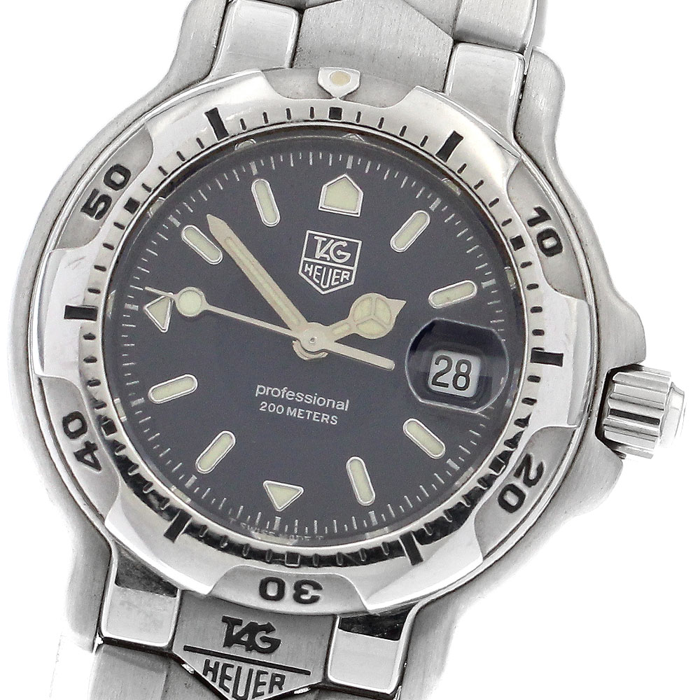 タグホイヤー TAG HEUER WH1315-K1 6000シリーズ プロフェッショナル200 デイト クォーツ レディース 保証書付き_902887【中古】