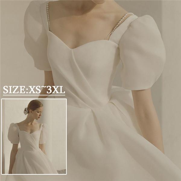 パーティードレス パフスリーブ プリンセスライン 袖付き 結婚式 ワンピース フォーマルドレス お呼ばれドレス 成人式 結婚式 披露宴 謝恩会 13,235円