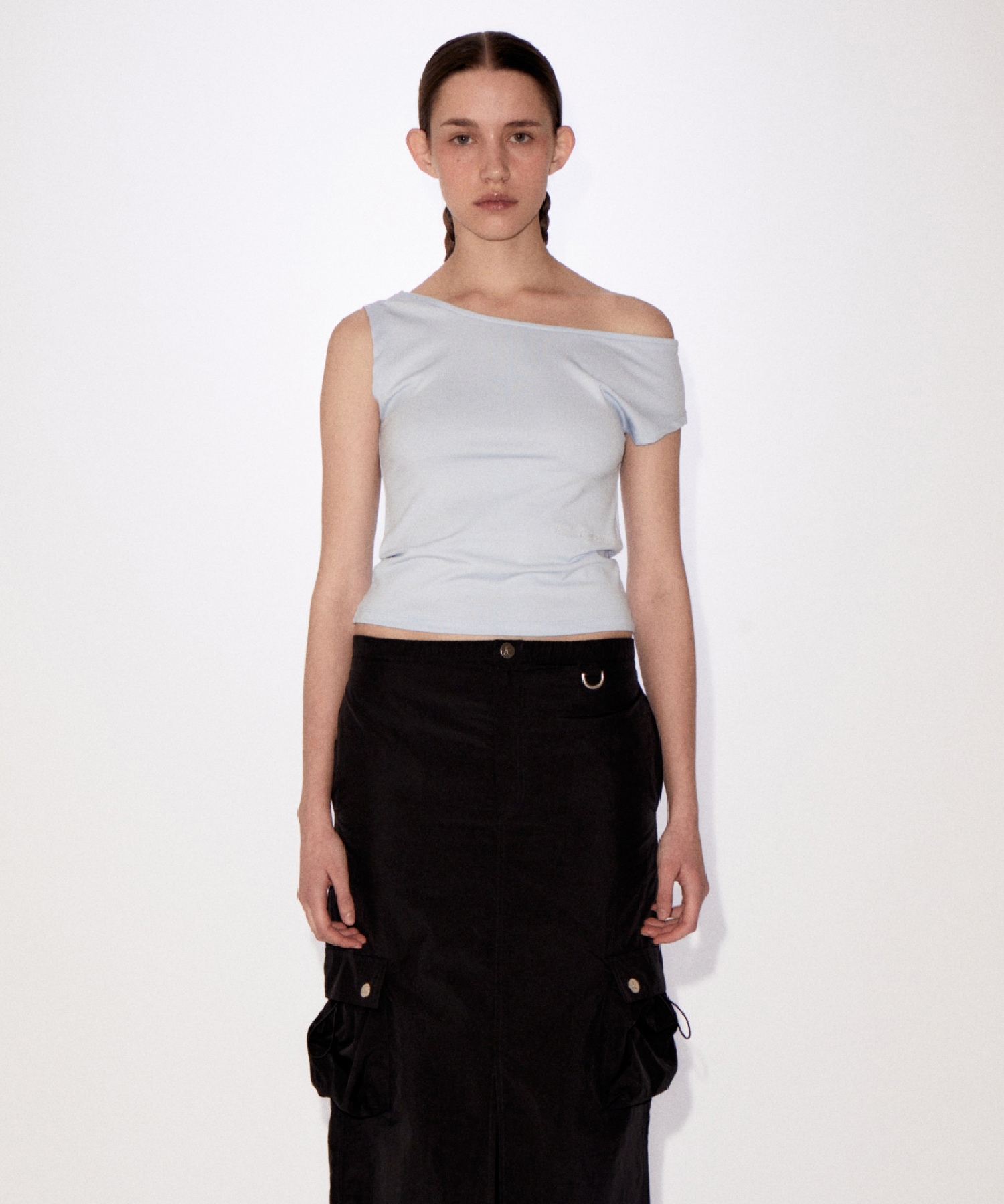 レスト＆レクリエーション（返品無料） RR アンバランススリーブトップスカイブルー