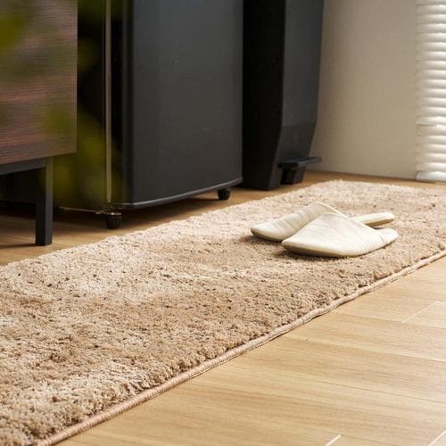 【メーカー直送品】萩原 ミックスシャギーマット Liva リーヴァ 約45×240cm ブラウン