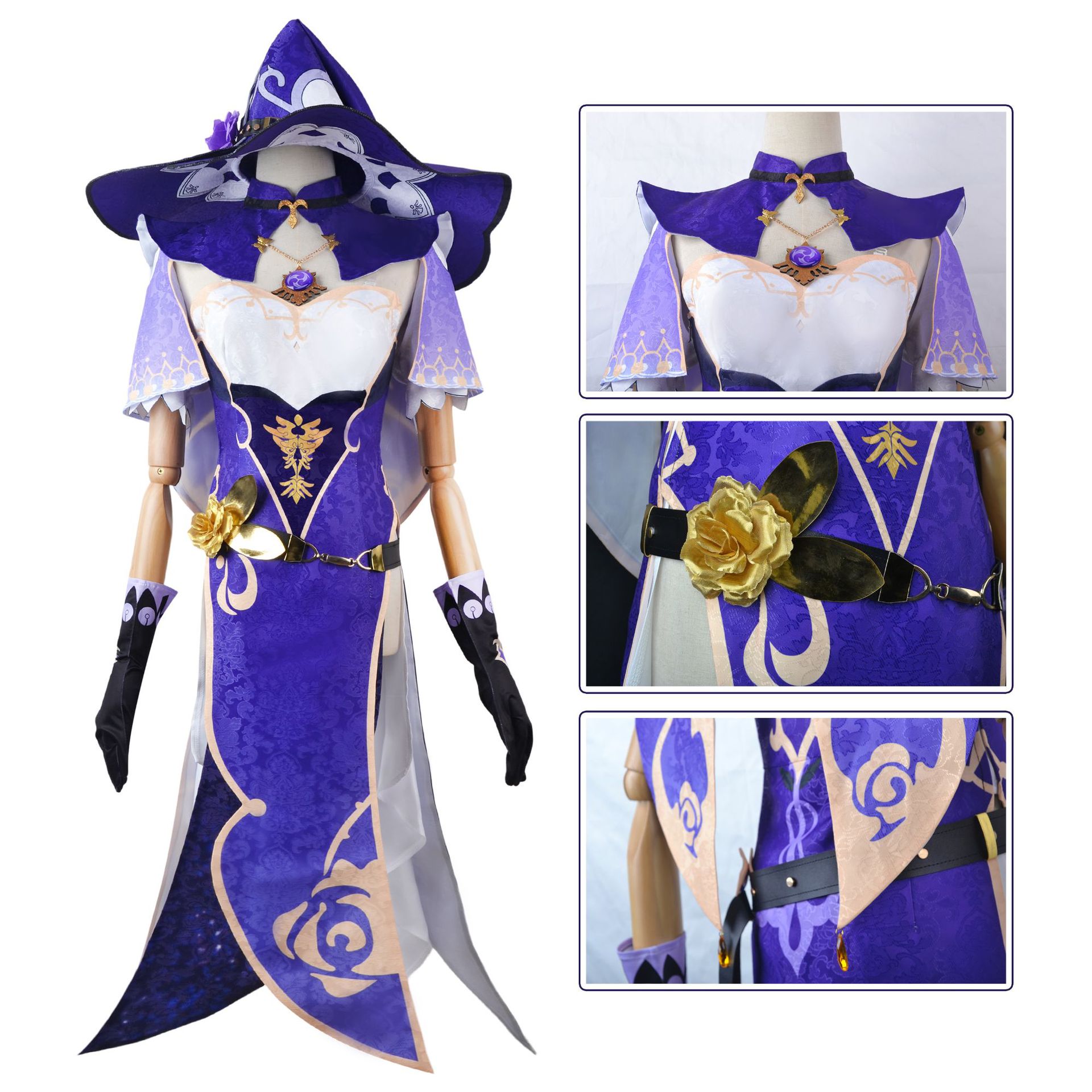 【即納&迅速な出荷】元神服薔薇魔女リサc服ゲーム女装少女コスプレアニメ衣装コスプレ