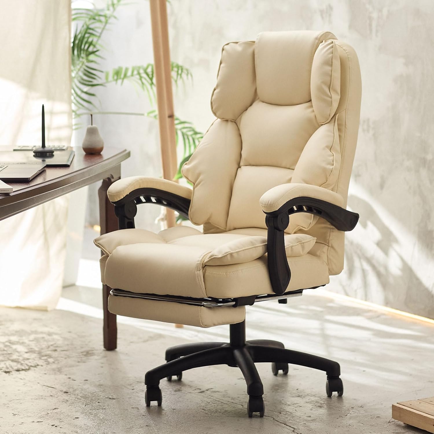 【iLooiLoo公式】【2025年 耐久性向上 素材 オフィスチェア ゲーミングチェア デスクチェア （アイボリー）