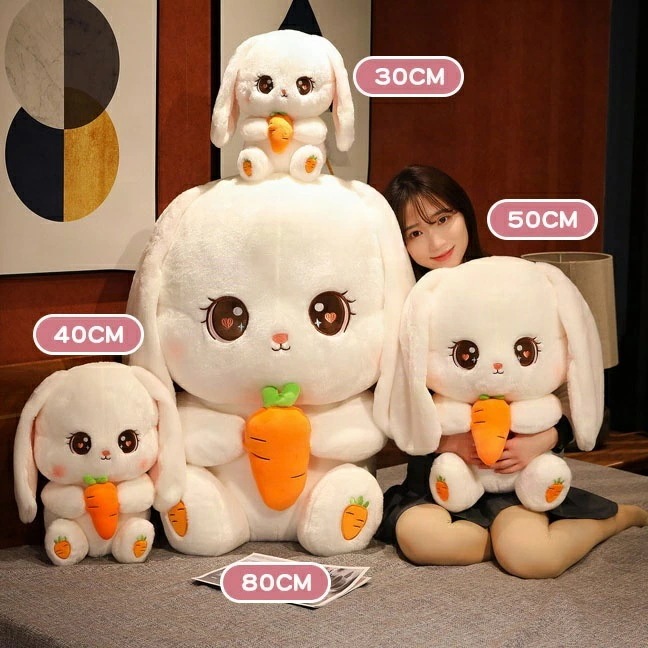 【80cm】 ぬいぐるみ rabbit 兔 ウサギ 大きい 抱き枕 クッション インテリア 子供 おもちゃ 動物 可愛い 兎 ニンジン 心地いい 人参 にんじん 彼女に ふわふわで癒される 柔らか