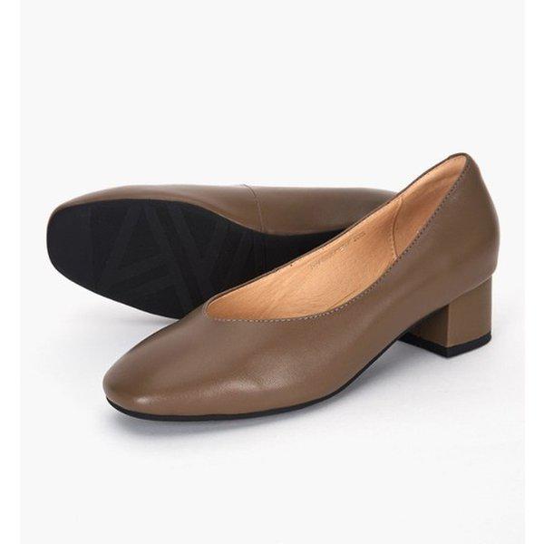 女性ミドルパンプス 522152QF ブラウン