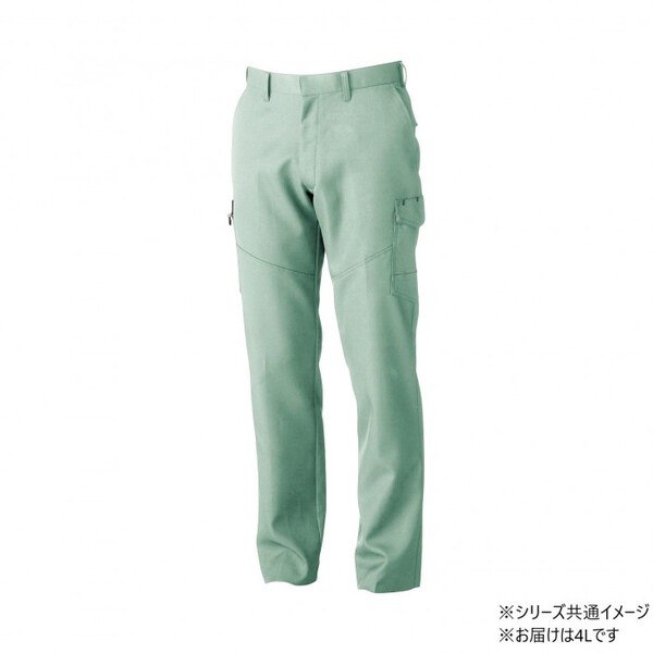 9668-98 カーゴパンツ(ノータック.脇ゴム) 4Lサイズ モスグリーン(107) SOWA