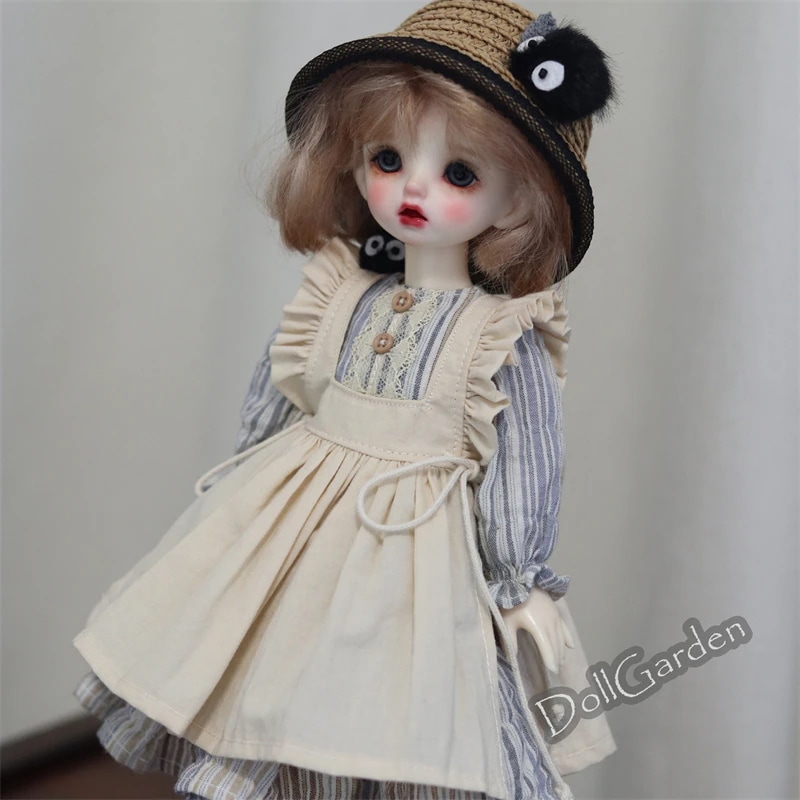 BJD ドール服 ドール用衣装セット ワンピース ドール 服 1/4 1/6 帽子 幼SD/MSD/Blytheサイズ球体関節人形用