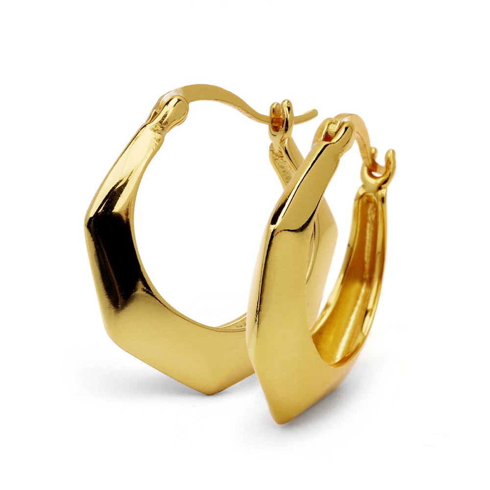 925 フープピアス 多角形 [ce182]