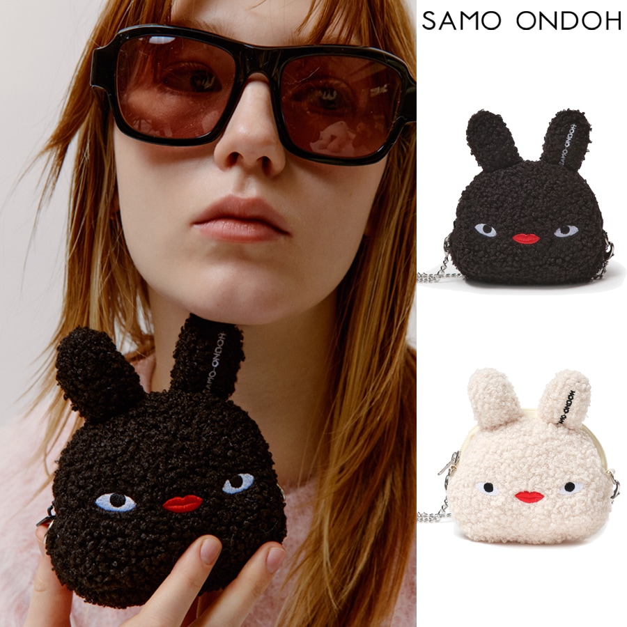 【正規品】「韓国人気」TOKIYOM シアリング モコモコ ウサギ ミニポーチ ショルダーバッグ チェーンバッグ マイクロバッグ 2色展開「日本未入荷」
