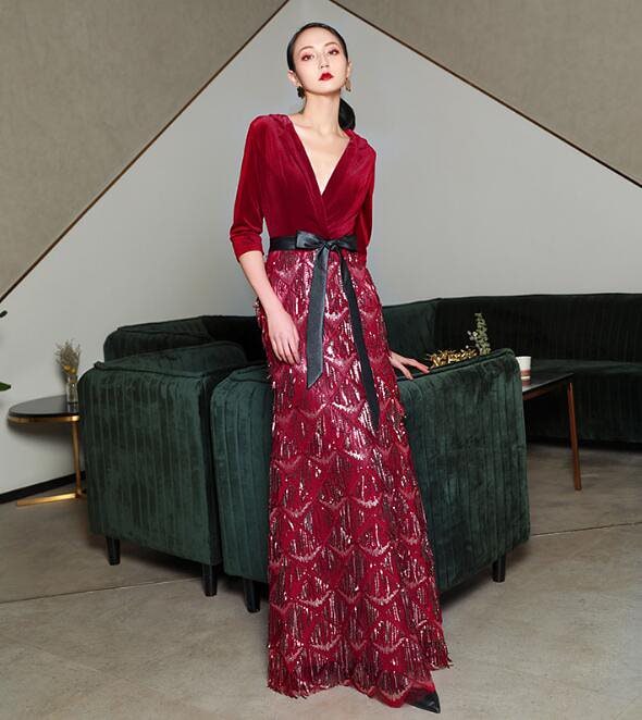 「華やか 春新作 Aラインドレス」ロングドレス 演奏会ドレス パーティードレス ウェディングドレス