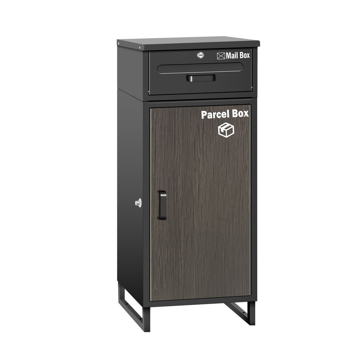 TOOLS LIFE THBOX1681 メールBOX付き宅配ボックス(ブラック＆グレー) 完成品 THBOX1681