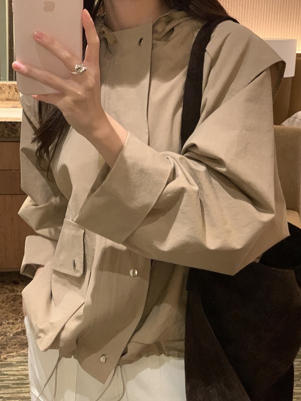 新しいフード付きショートジャンパー