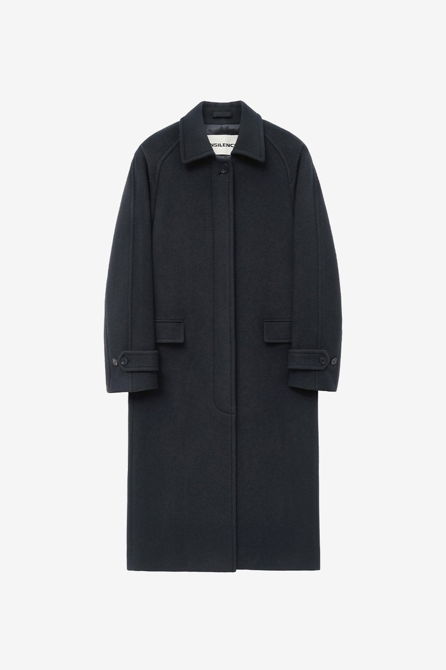 【INSILENCE】[WOMEN] CLASSIC BALMACAN COAT : ASH NAVY