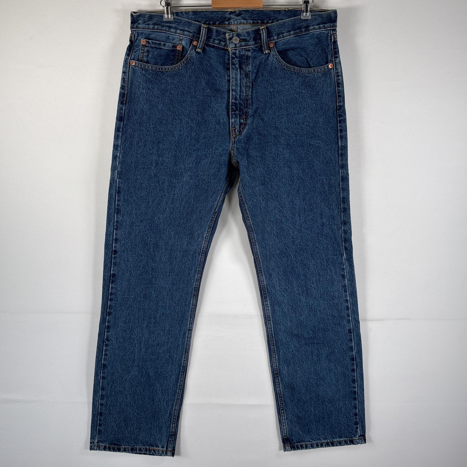 古着 デニムパンツ 505 ブルーデニム ジーンズ ジーパン ストレート 大きいサイズ w38 L32 インディゴブルー メンズ