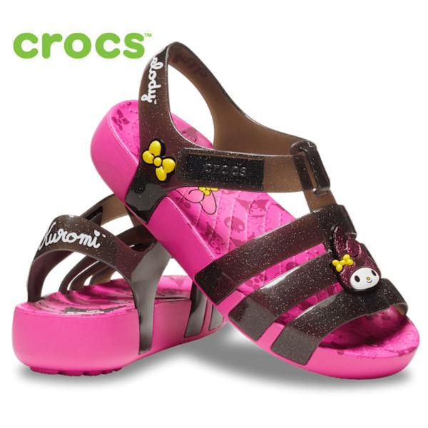 マイメロディ サンダル クロックス 女の子 crocs キッズ ハローキティ アンド フレンズ マイメロディ アンド クロミ 210114 ブラック 黒 マルチ