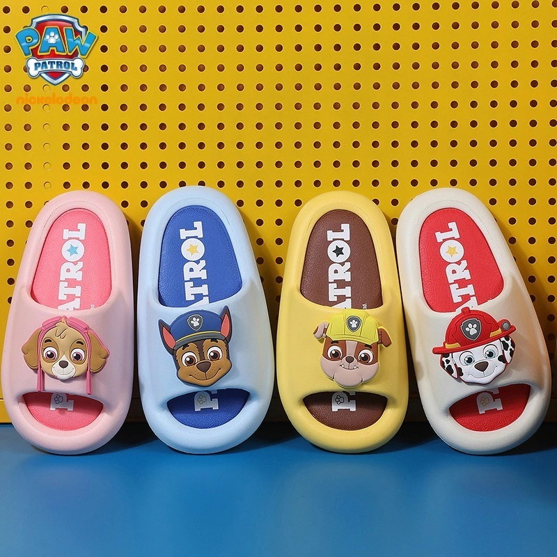 パウパトロール子供用スリッパサンダル男の子夏2024新しい女の子ソフト底滑り止め子供靴ベビーサンダル