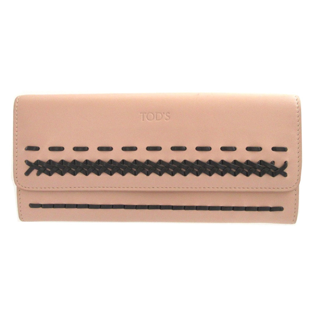 美品 2つ折り 長財布 レザー/レザー ピンク 0593【中古】 レディース