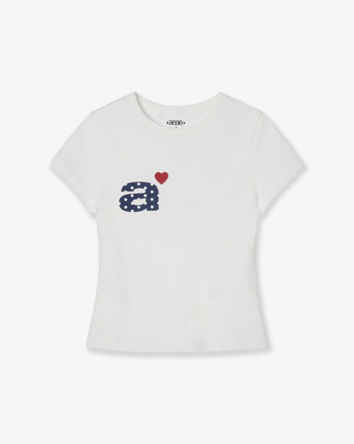 【AEAE】 DOT SMALL LETTER TEE [WHITE] 正規品