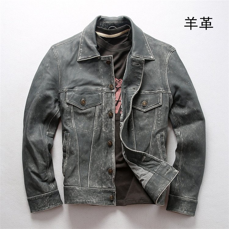 レザージャケット メンズ 本革ジャケット 革ジャン 羊革 春秋冬 メンズジャケット　バイクウエア　デ