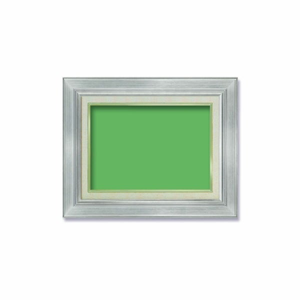 [油額]油縁/キャンバス額/UVカットアクリル仕様/銀の油絵額 油絵額 F4号（333x242mm）「シルバー」